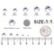 MEIBITE 6796PCS Clear Hotfix Rhinestones Crystal Stones Glass for Fabric Clothes Shirts Sparkly Flat Back Round with Tweezers and Picking Pen (SS6~SS30 Set)